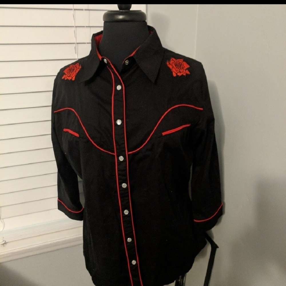 Western rockabilly blouse